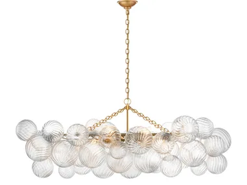 Talia - Medium Linear Chandelier in Gild with Clear Glass by Visual Comfort Europe - view 2